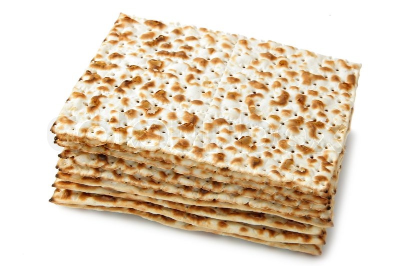 Jewish passover bread isolated over white background Stock Photo