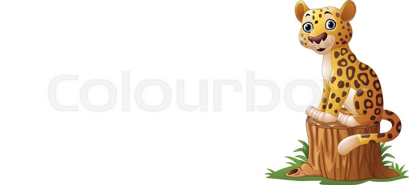 Vector illustration of Cartoon leopard ... | Stock vector | Colourbox