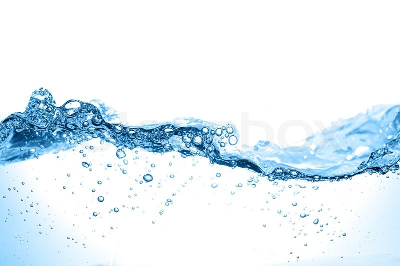 clean water and water bubbles in blue stock photo colourbox