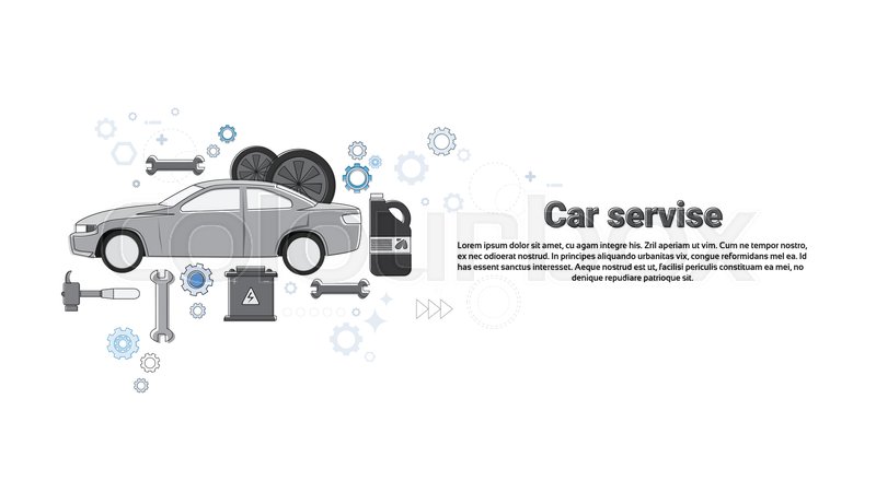 Car Service Auto Mechanics Business Stock Vector Colourbox