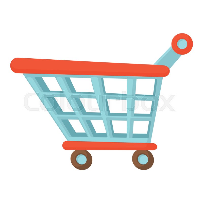 Shopping cart icon. Cartoon Stock vector Colourbox