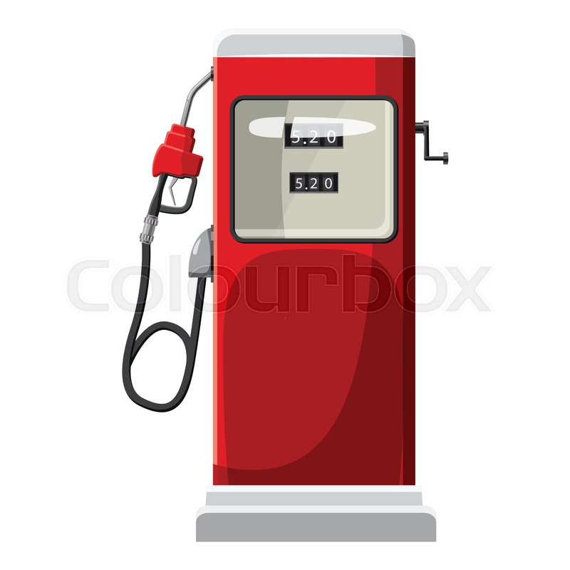 Gas Station Icon Cartoon Illustration Stock Vector Colourbox