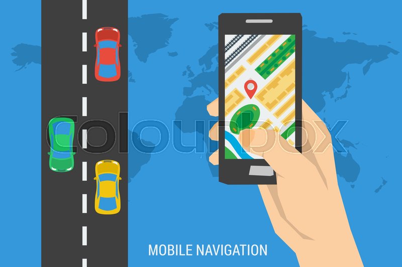 Vector Concept Mobile App Navigation Stock Vector Colourbox