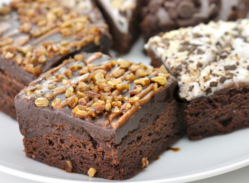 Brownies assortment Stock image Colourbox