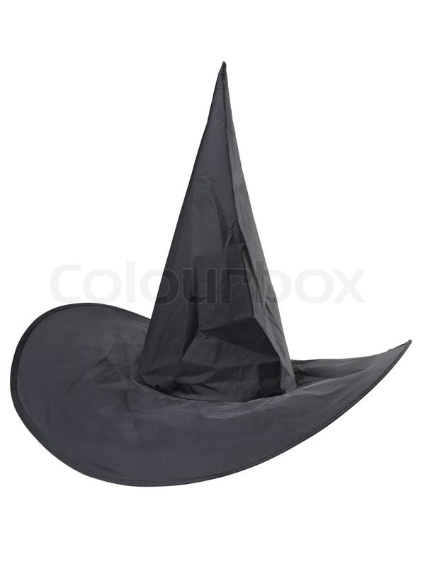 Witch hat isolated on white background 