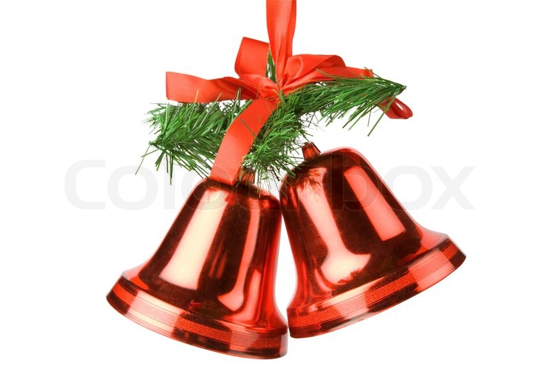  Christmas  bells  decoration  isolated on white background 