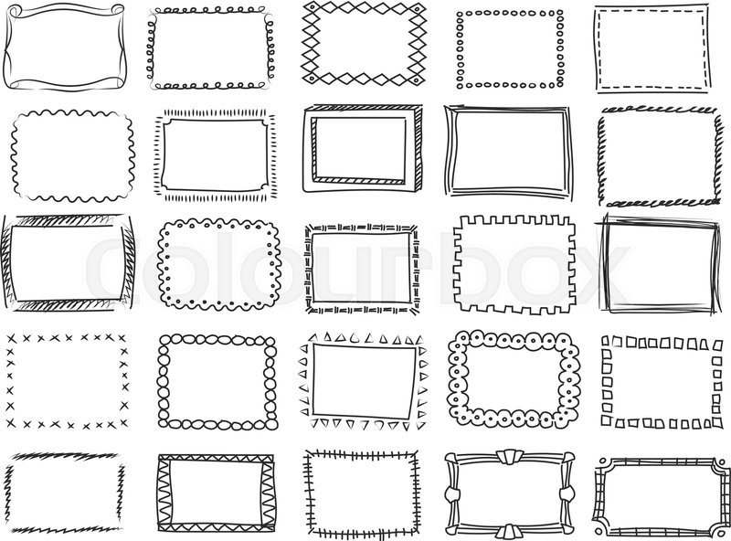 Simple doodle, sketch square vector | Stock Vector | Colourbox