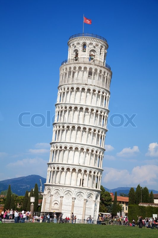 Schiefe Turm von Pisa, Italien Stock Bild Colourbox