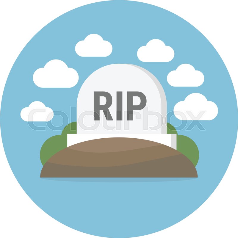 Gravestone Cartoon Vector Isolated Stock Vector Colourbox