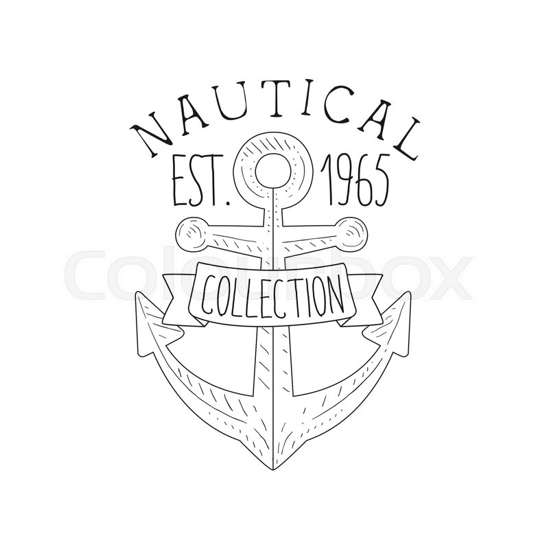 Boat Anchor Vintage Sea And Nautical Stock Vector Colourbox