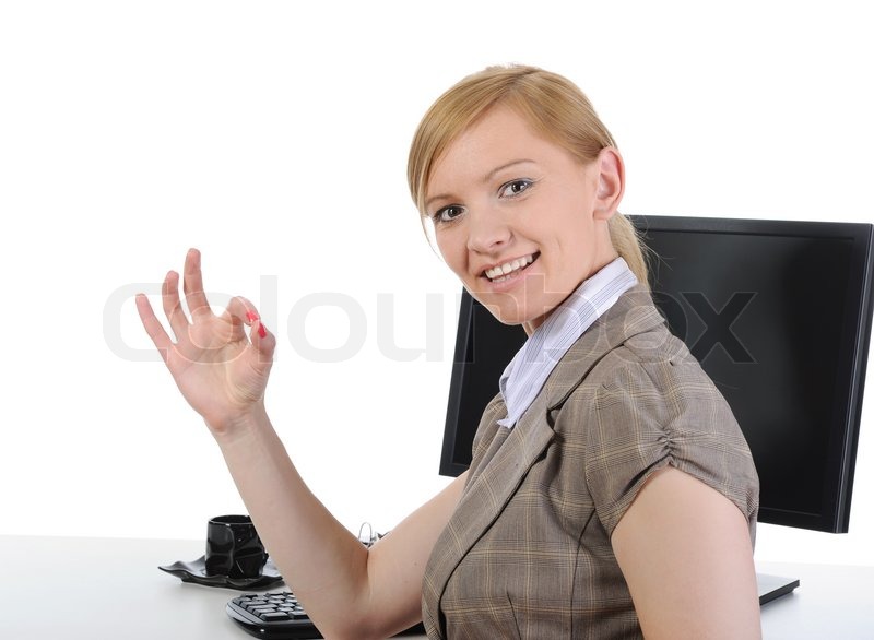 beautiful office worker isolated on stock photo colourbox worker stock