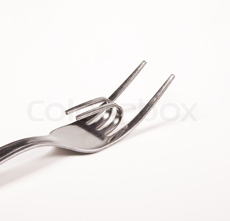 Broken fork Stock image Colourbox