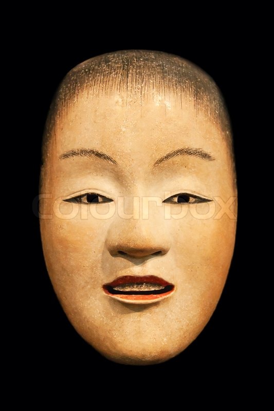 Female mask (Japanese Noh theatre) Stock Photo Colourbox