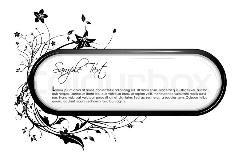 Illustration von floralen Rahmen mit Text | Vektorgrafik | Colourbox