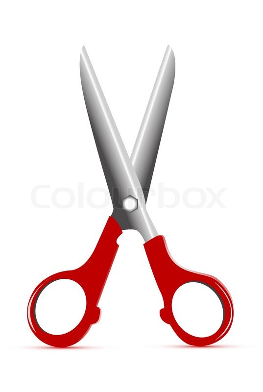 Illustration of scissor on isolated background  Stock 