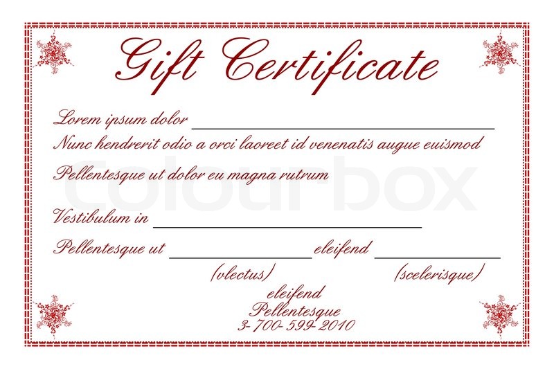 certificate of gift