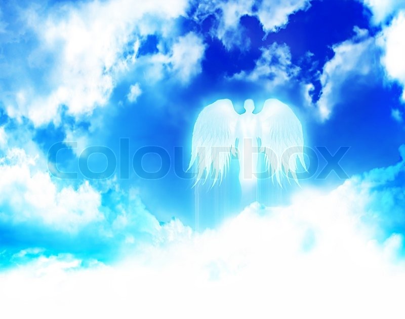 Engel fliegen in den Wolken Stockfoto Colourbox Engel fliegen in den Wolken Stockfoto Colourbox