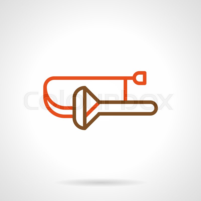 Abstract symbol of trombone on white Stock vector Colourbox