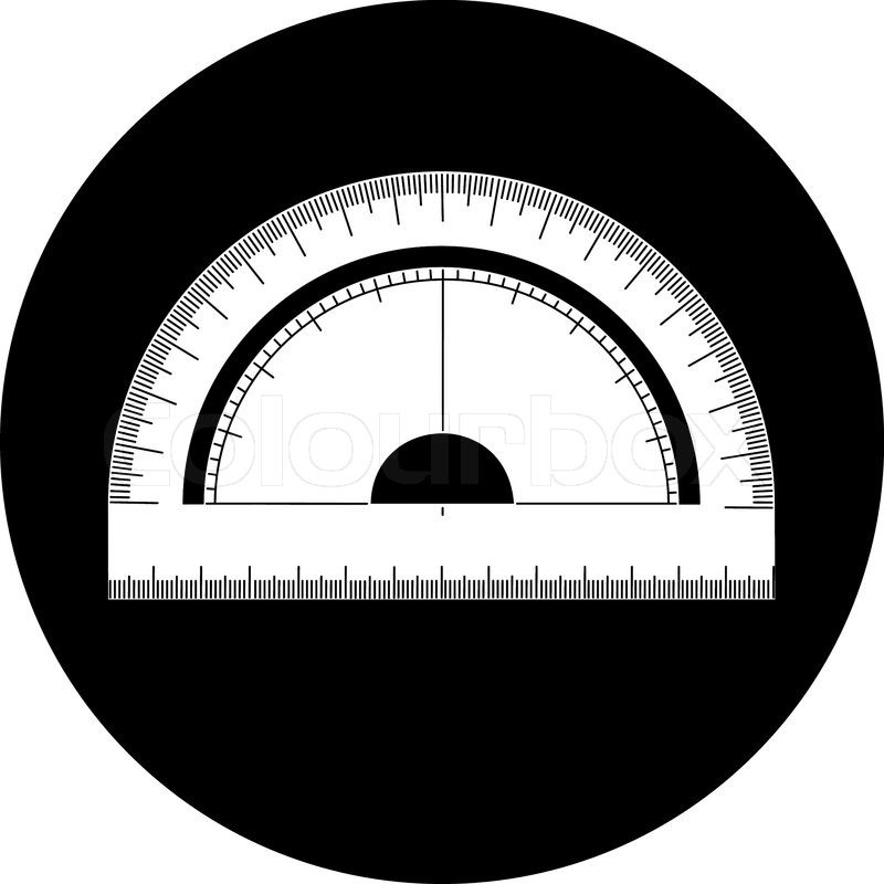 Vector icon of protractor Stock vector Colourbox