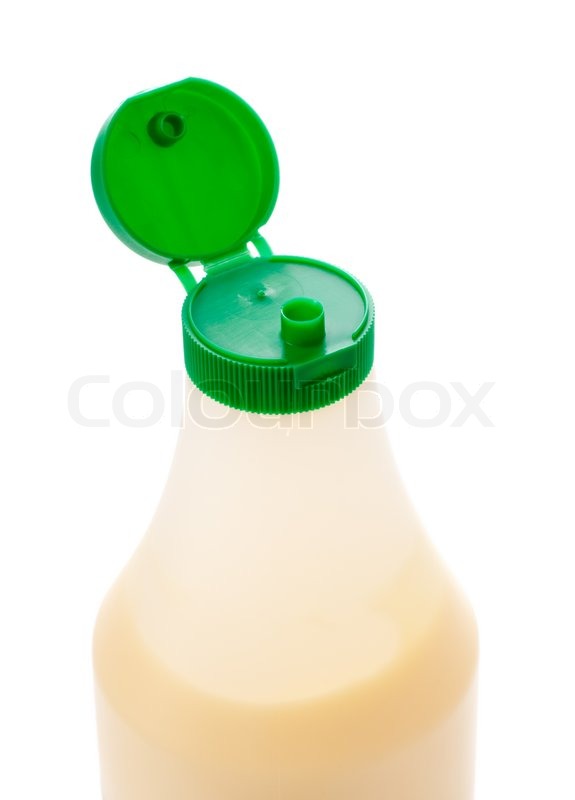 bottle of mayonnaise isolated