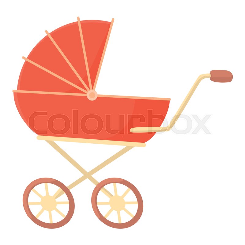 cartoon baby carriage