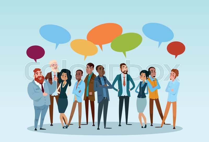 Business People Group Chat ... | Stock vector | Colourbox