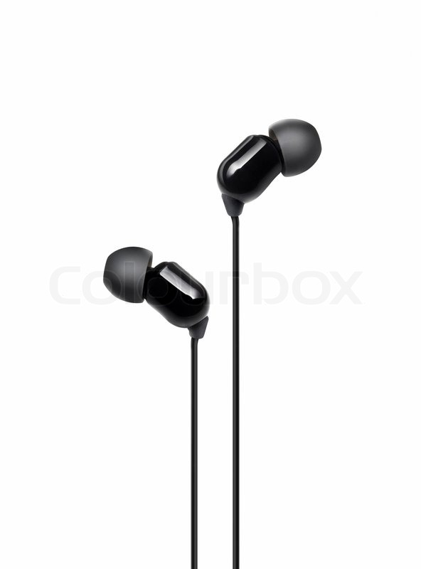 Earphones isolated on a white | Stock image | Colourbox