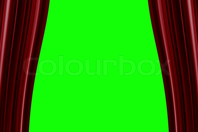 Red Curtain Opening Background With Stock Image Colourbox