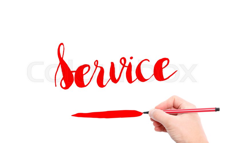 The word of Service written by hand on ... | Stock image | Colourbox