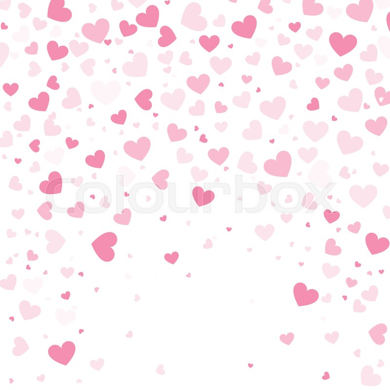 colorful background with heart confetti valentines day greeting