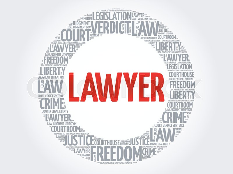 Lawyer word cloud concept Stock vector Colourbox