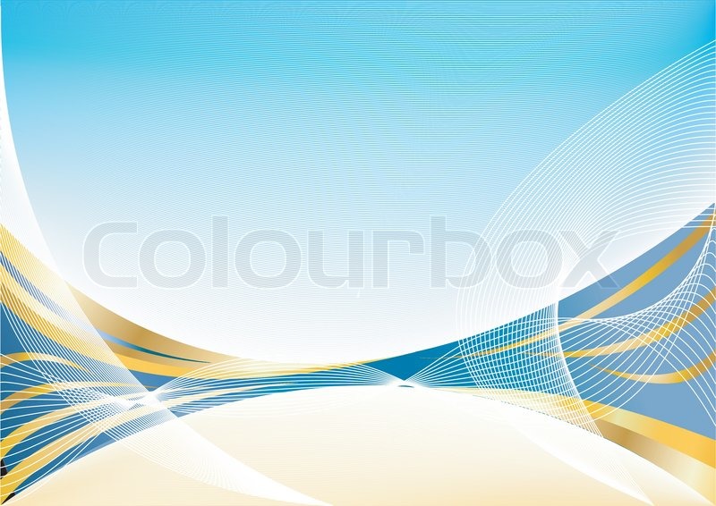 Vector abstract gold blue background Stock vector Colourbox