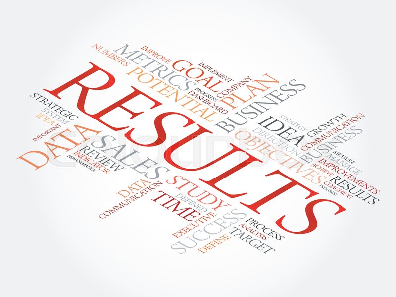 Results word cloud, business concept | Stock vector | Colourbox