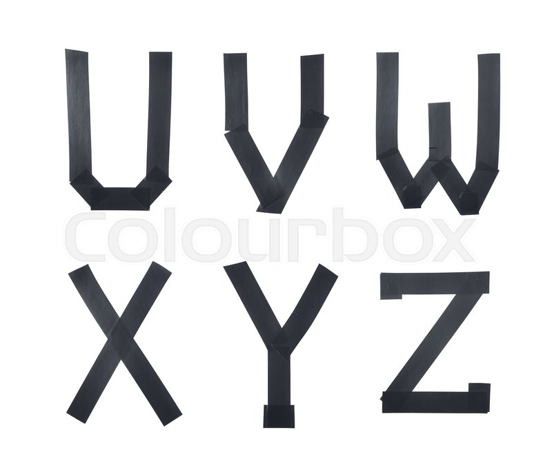 Set Of U V W X Y Z Letter Symbols Stock Image Colourbox