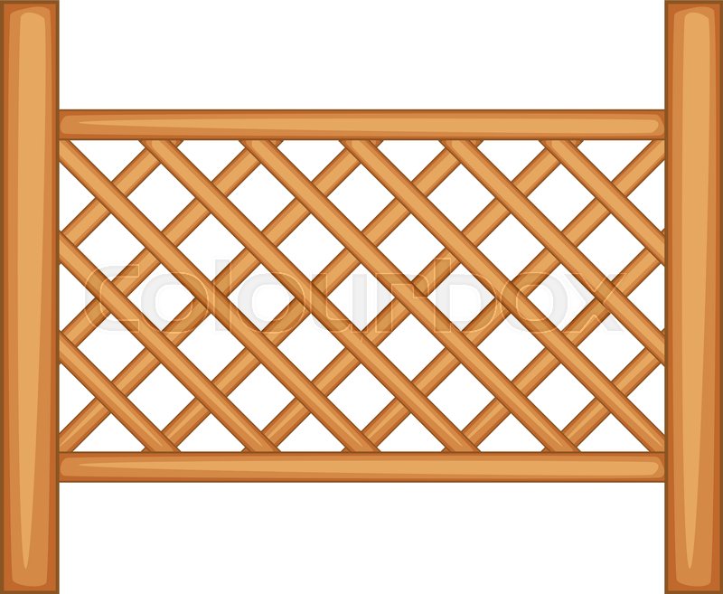 grid of wooden fence icon cartoon illustration of grid of wooden