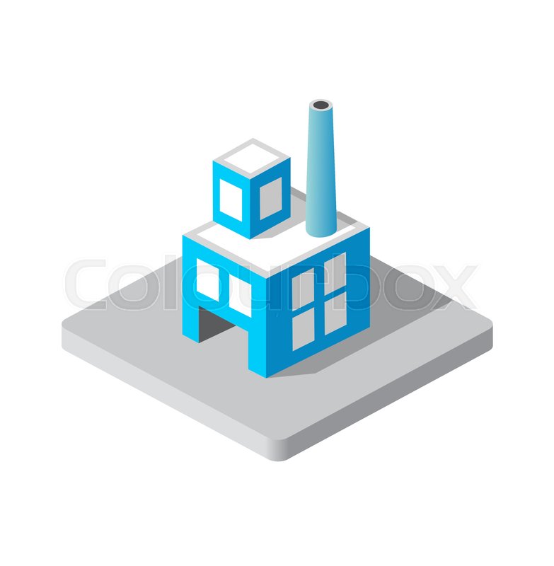 3d Factory Icon
