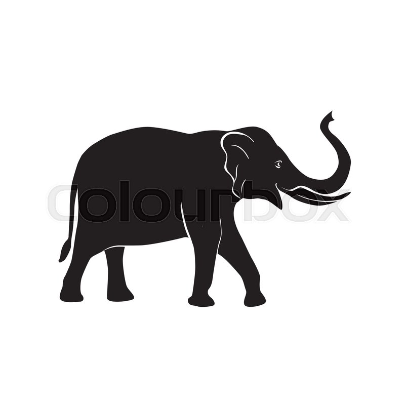 African elephant simple symbol. Vector Stock vector Colourbox