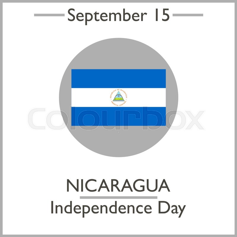 nicaragua independence day september 15 vector illustration for