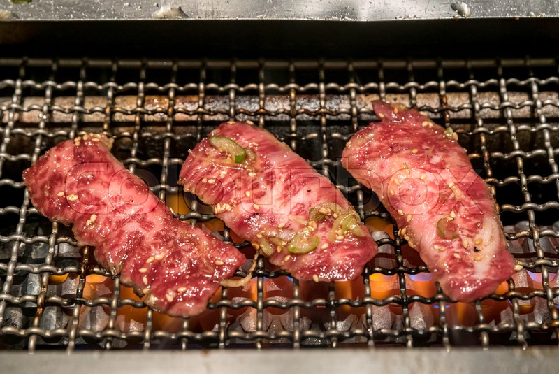 wagyu beef on the grill
