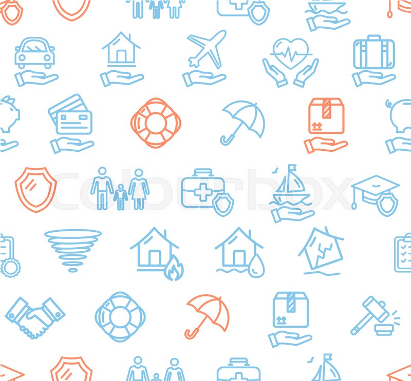 Color Insurance Background Pattern on Stock vector Color Insurance Background Pattern on Stock vector