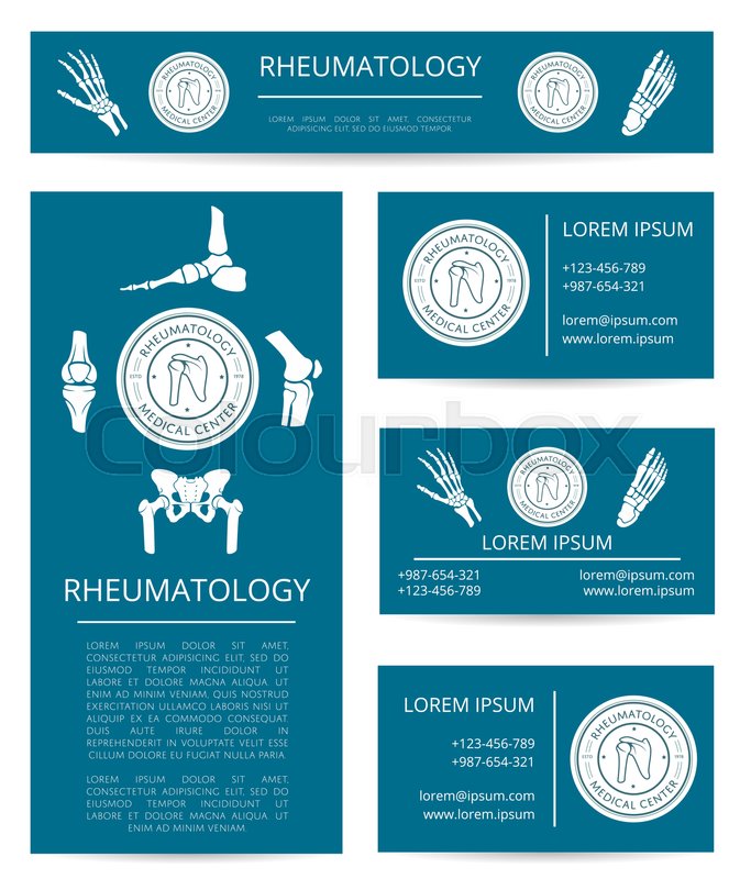 Medicine Center Of Rheumatology Banner Stock Vector Colourbox