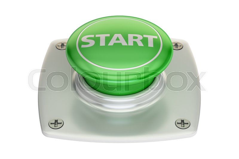Start Green Button 3d Rendering Stock Image Colourbox