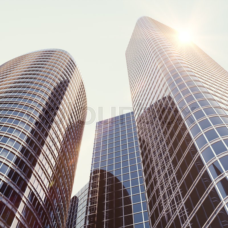 Modern Glass Buildings Concept