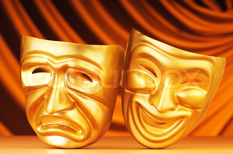Masks with the theatre concept | Stock Photo | Colourbox