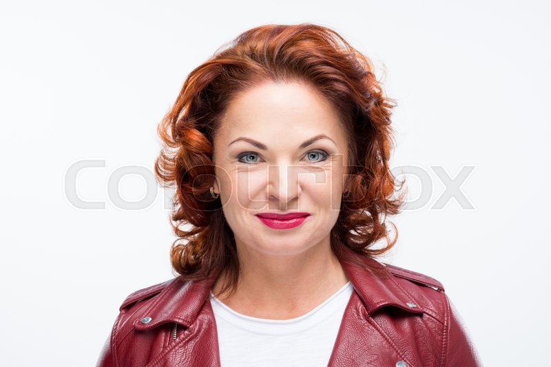 Beautiful Redhead Mature Woman Smiling Stock Image Free Download Nude Photo Gallery