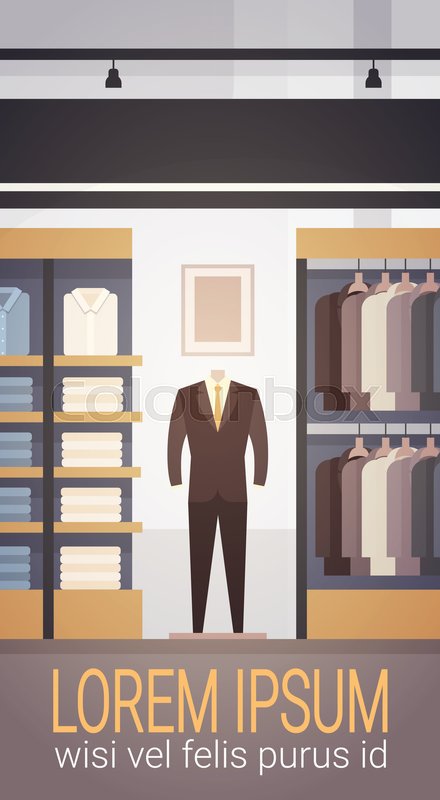 Big Fashion Shop Super Market Male Stock Vector Colourbox