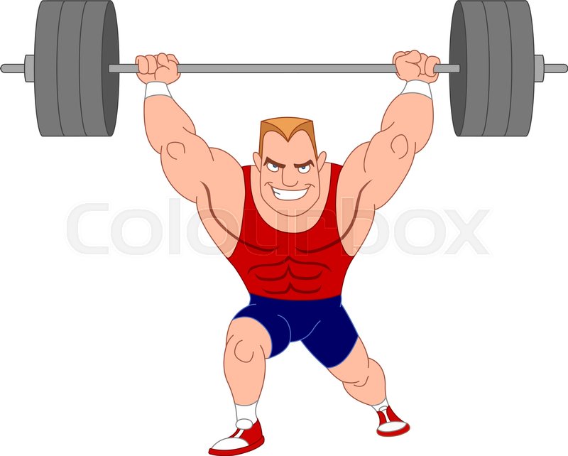 Weightlifter. Bodybuilder lifting Stock vector Colourbox