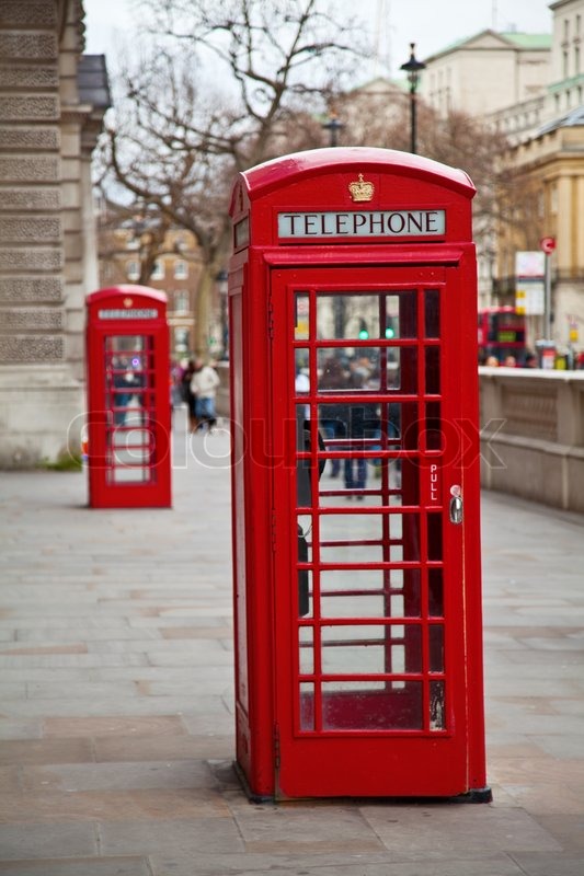 Berømte røde telefonboks i London , England stock foto Colourbox