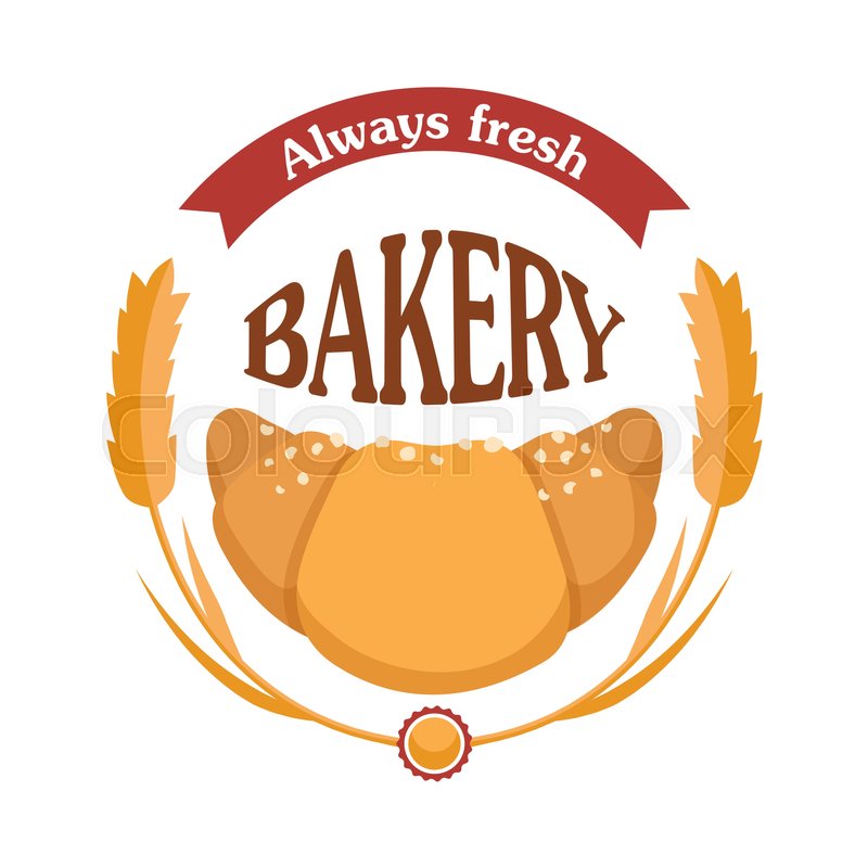 Always Fresh Bakery Croissant Icon Stock Vector Colourbox