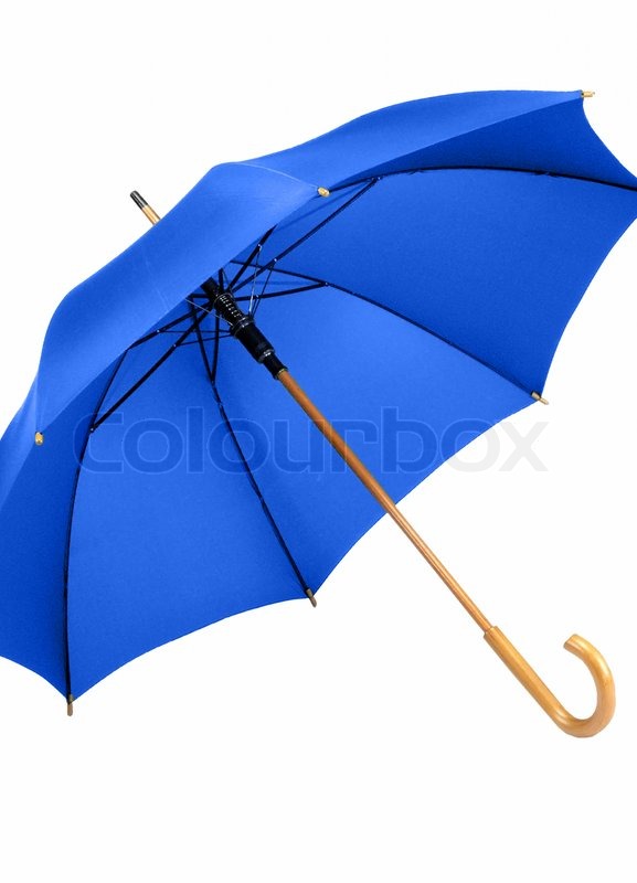 Studio Shot of Classic Blue Umbrella Stock image Colourbox